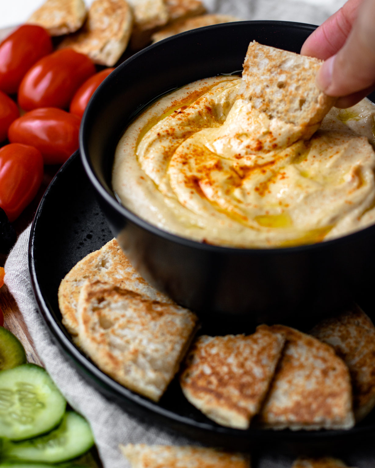 Smoothest hummus dip - My Family's Food Diary