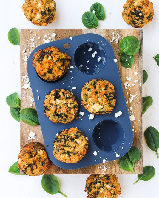 Spinach And Cheese Egg Free Savoury Muffins