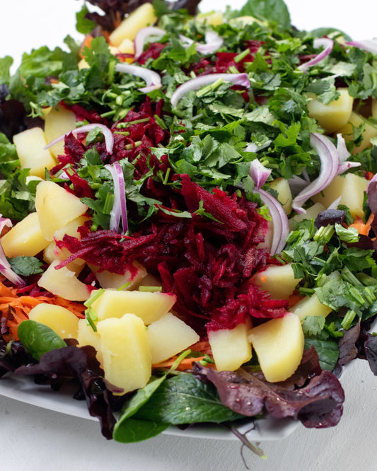 Beetroot Potato Carrot Salad