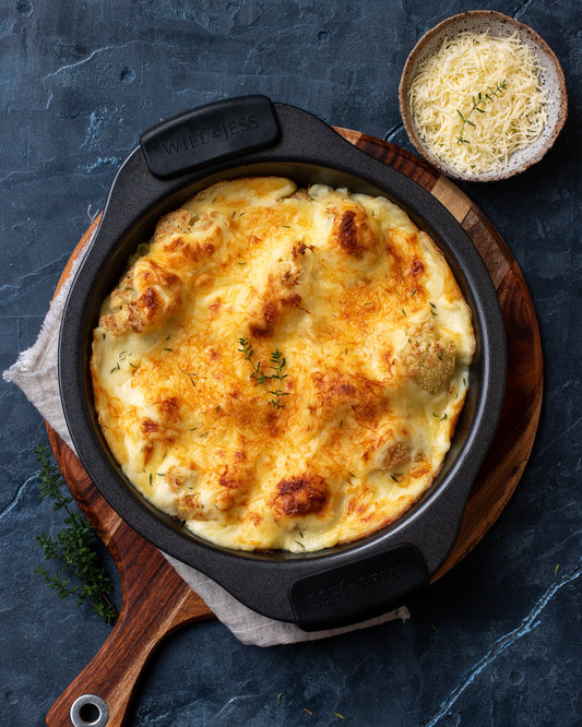 Baked Cauliflower With Halloumi Bechamel