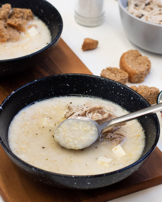 Creamy Trahana Soup With Chicken Stock